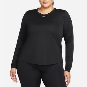 Nike Dri-Fit One Women’s Plus Size Long Sleeve Black Top Size 1X NWT
